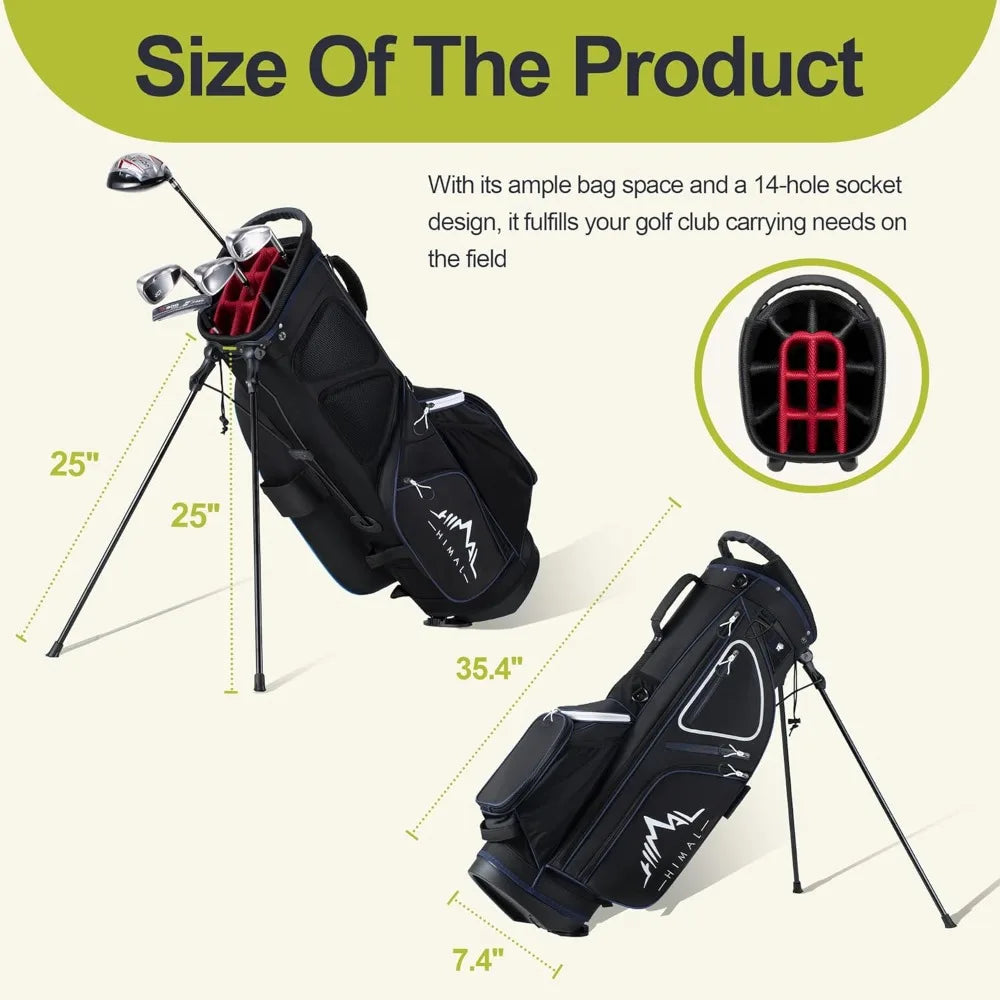 YTYIN 14 Way Golf Stand Bag With Ergonomic Top Dividers And 10 Pockets