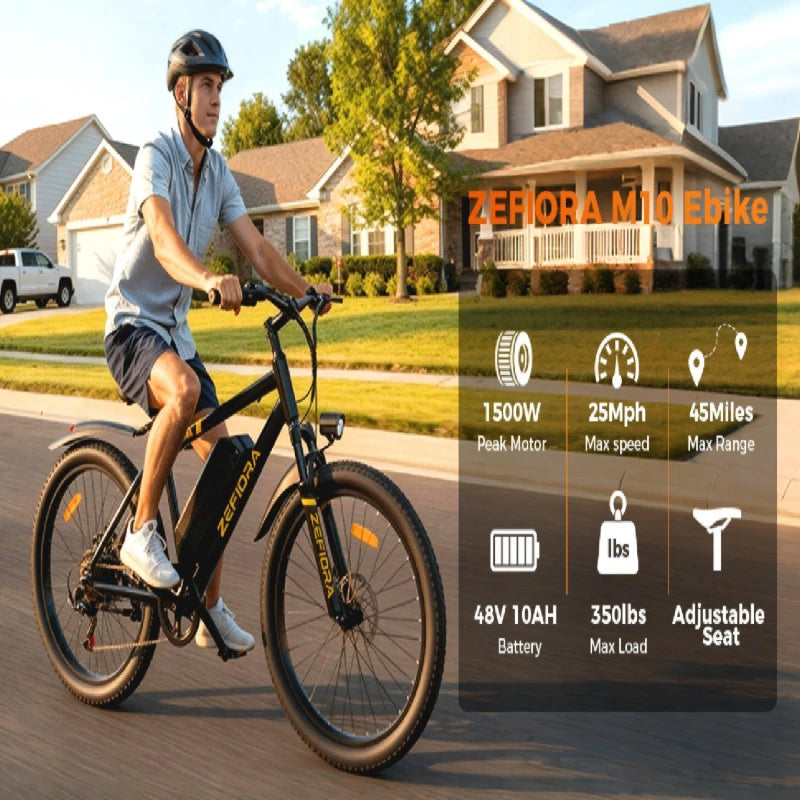 Zefiora M10 Mountain Ebike 48V 1000W Brushless Motor