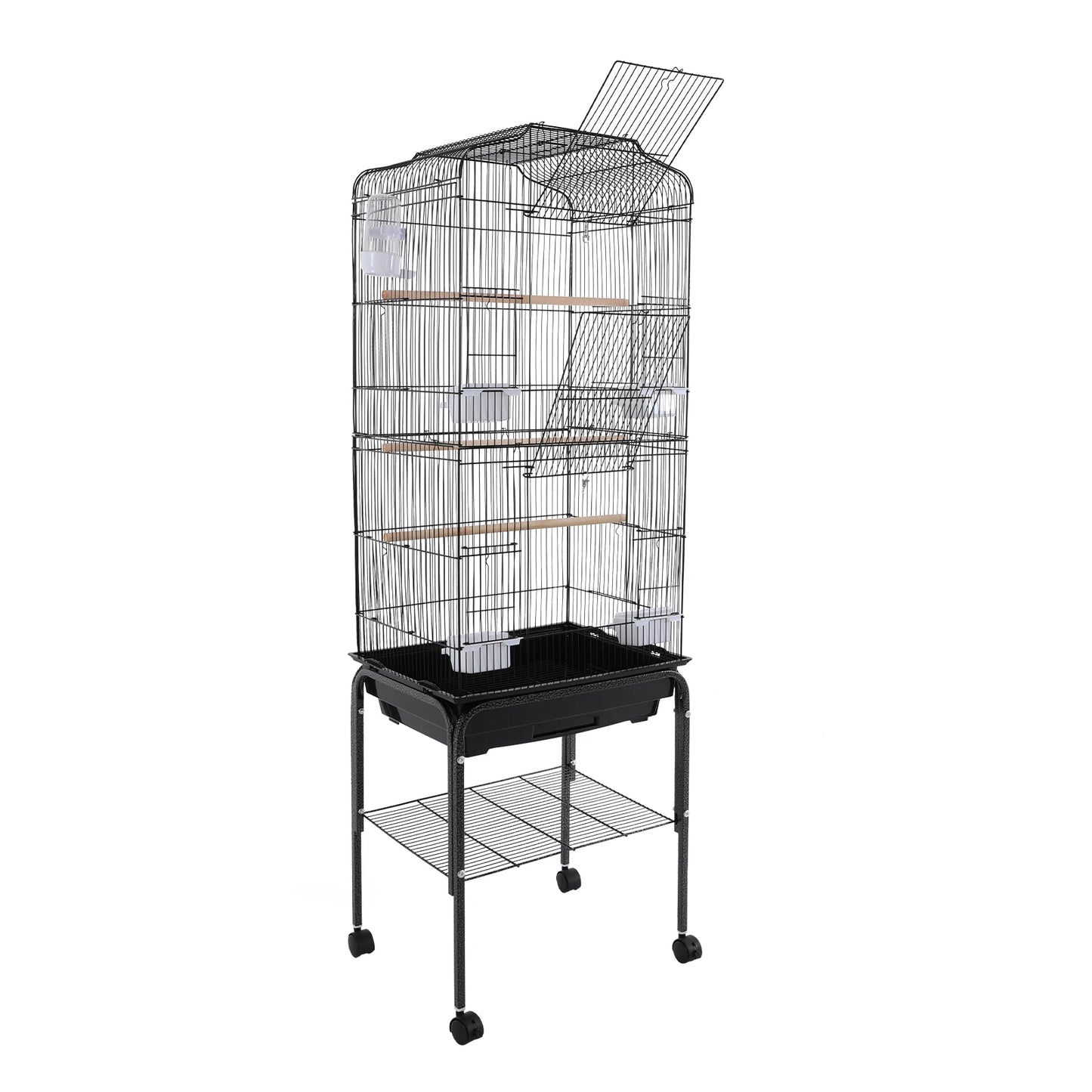 NONECN Large Bird Cage With Stand And Wheels For Parrots