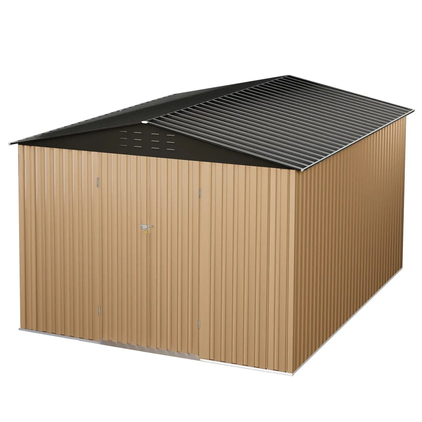 HiMISSH Waterproof Outdoor Storage Shed Garden Metal Tool Shed