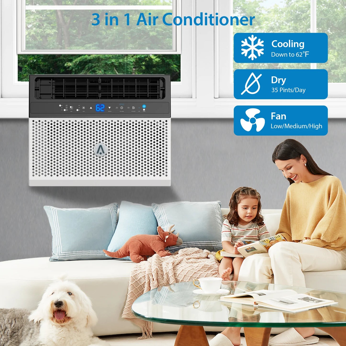 Acekool 6000 BTU Window Air Conditioner Energy Efficient