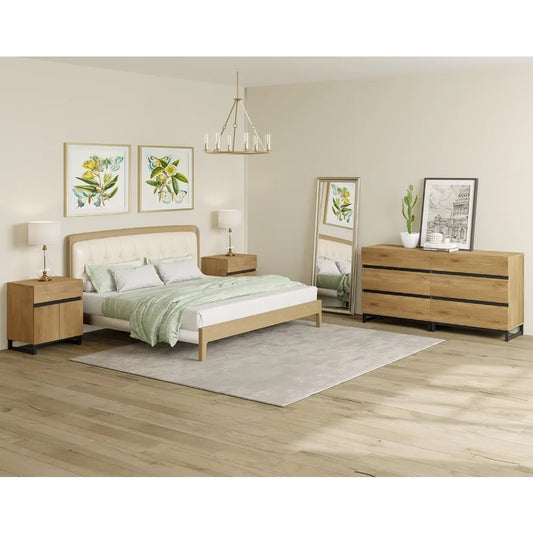 MKDK Dresser And Nightstand Set 3-Piece Modern Bedroom Furniture