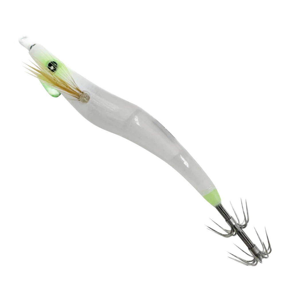 APWIKOGER Luminous Hard Shrimp Bait With UV Squid Jig Hook