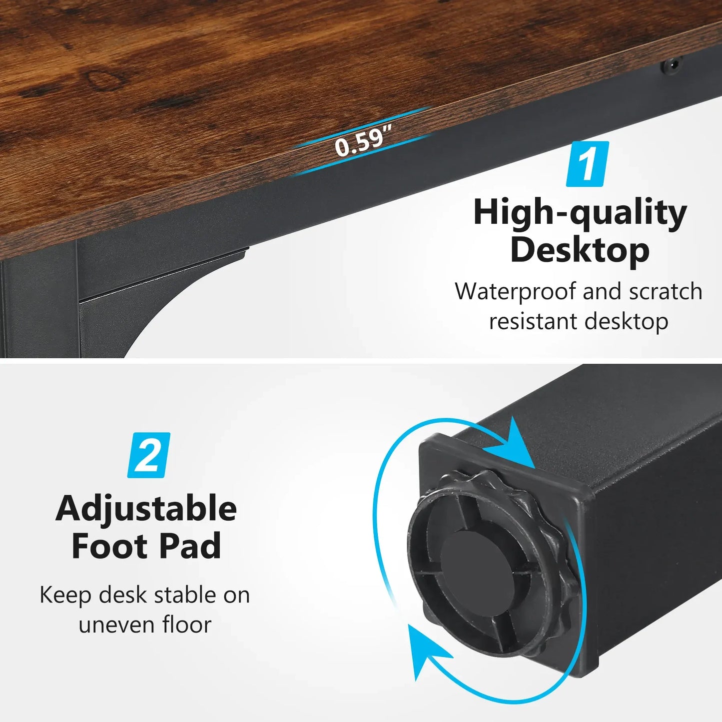 Tribesigns Extra Long Double Computer Desk For Home Office