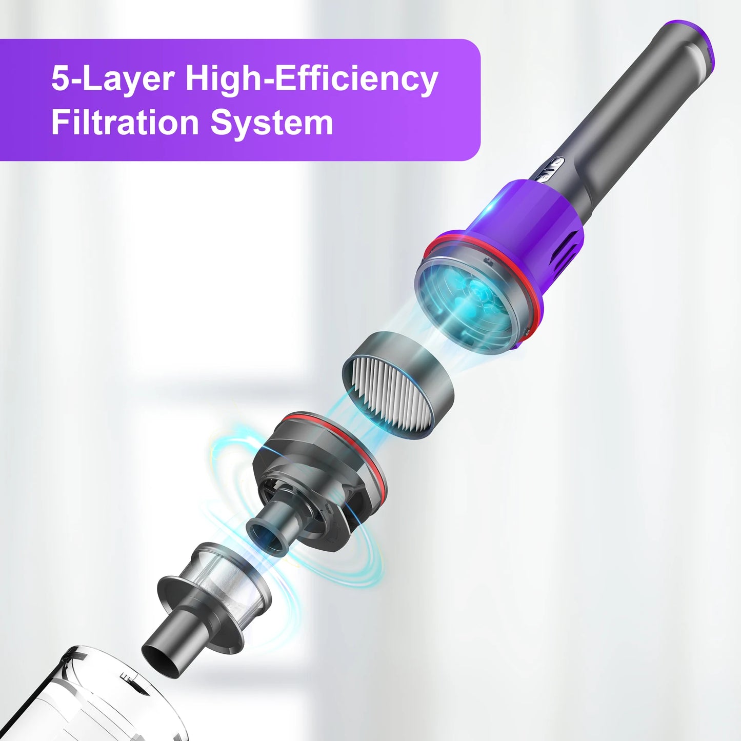 INSE UMLO V102 Cordless Vacuum Cleaner Pet Hair Hard Floors