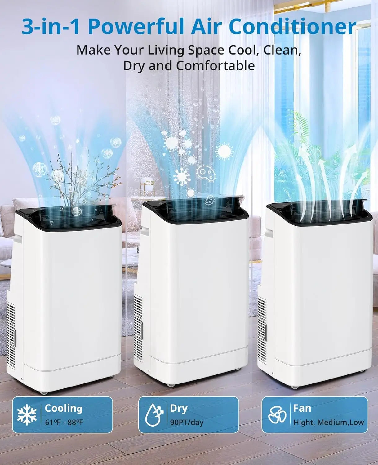 Acekool 14000 BTU Portable Air Conditioner Three In One Unit