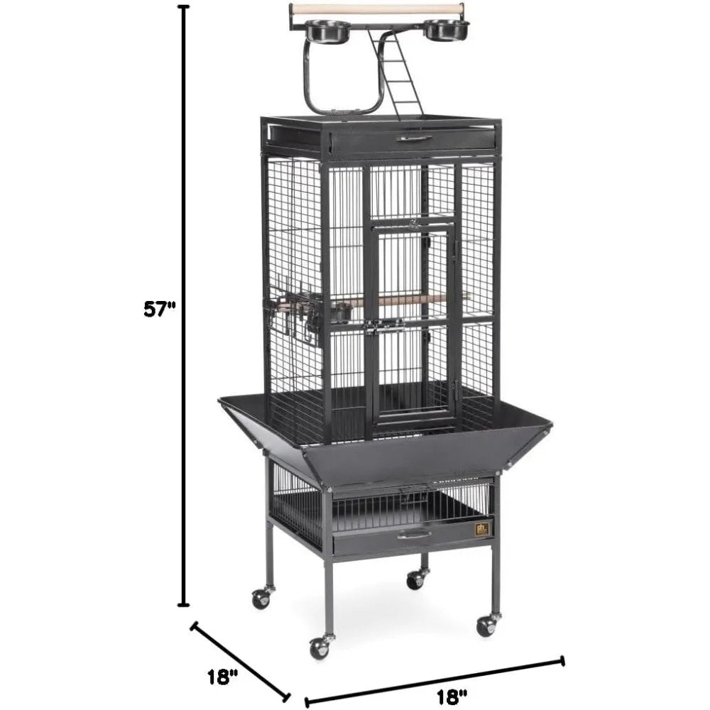 Wrought Iron Select Bird Cage Hammertone 3151BLK Pet