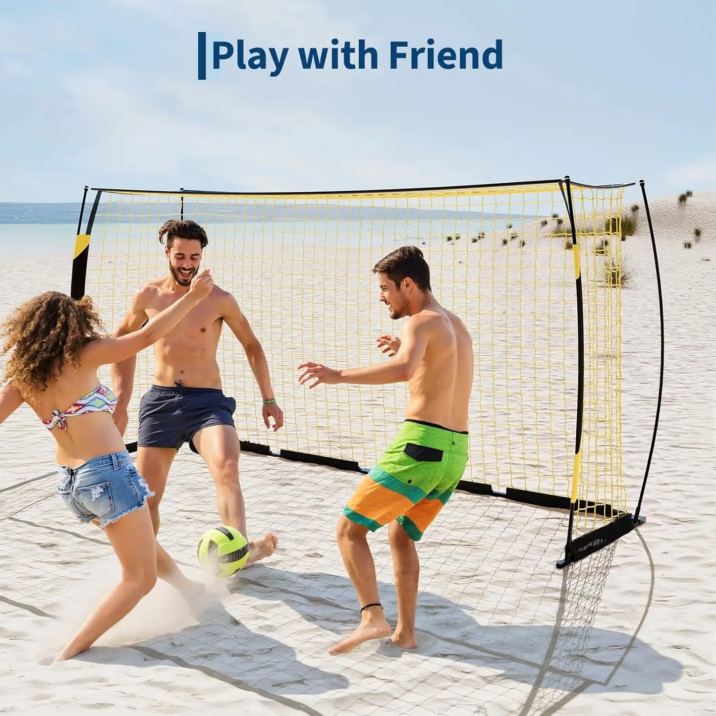 HiMISS Heavy Duty Soccer Goal With Metal Frame For Backyard Training