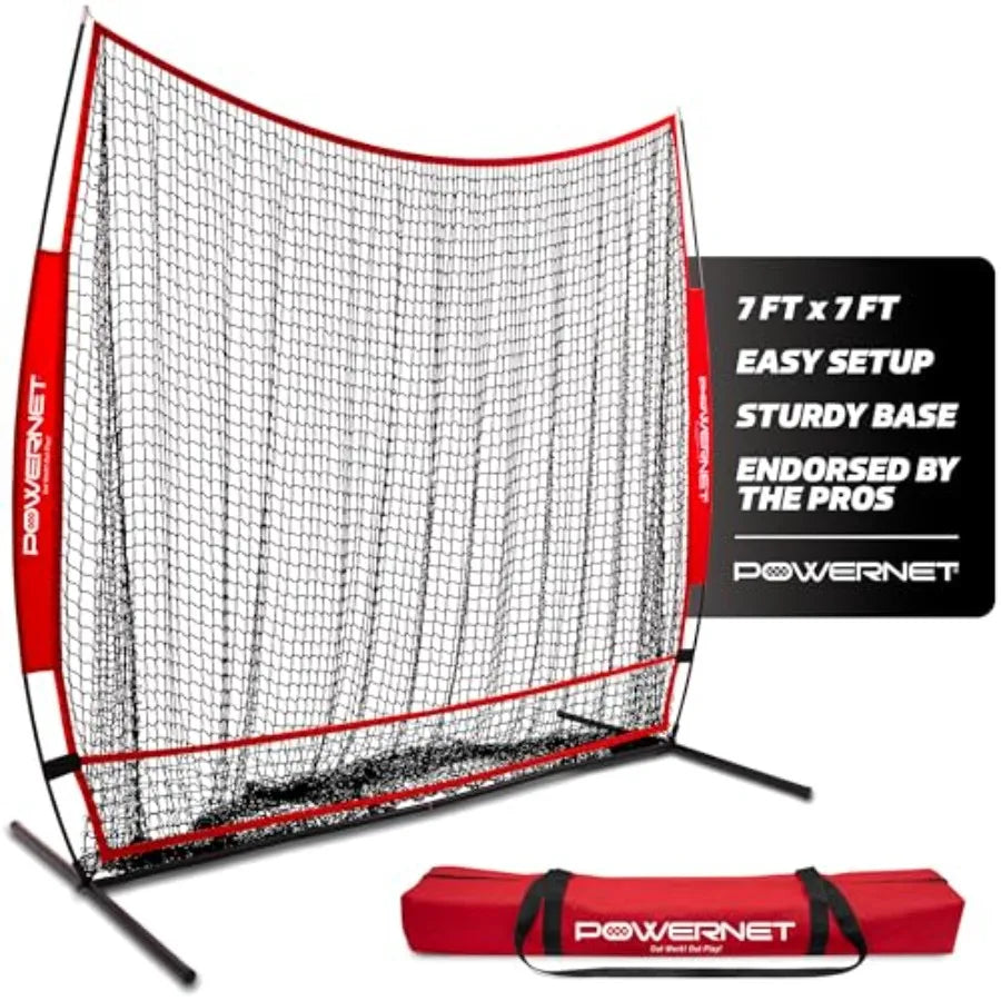 Full Mouth Baseball Net Portable Batting Practice Net For Outdoor Training