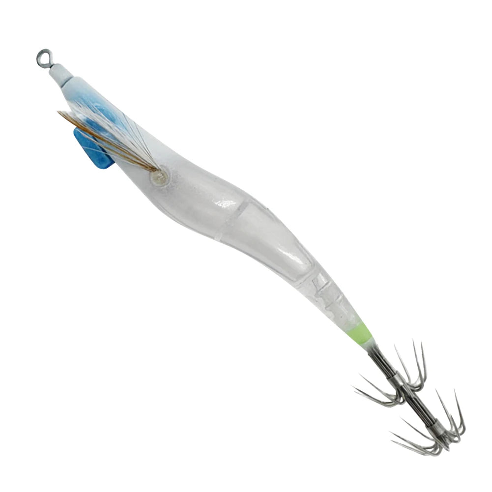 APWIKOGER Luminous Hard Shrimp Bait With UV Squid Jig Hook