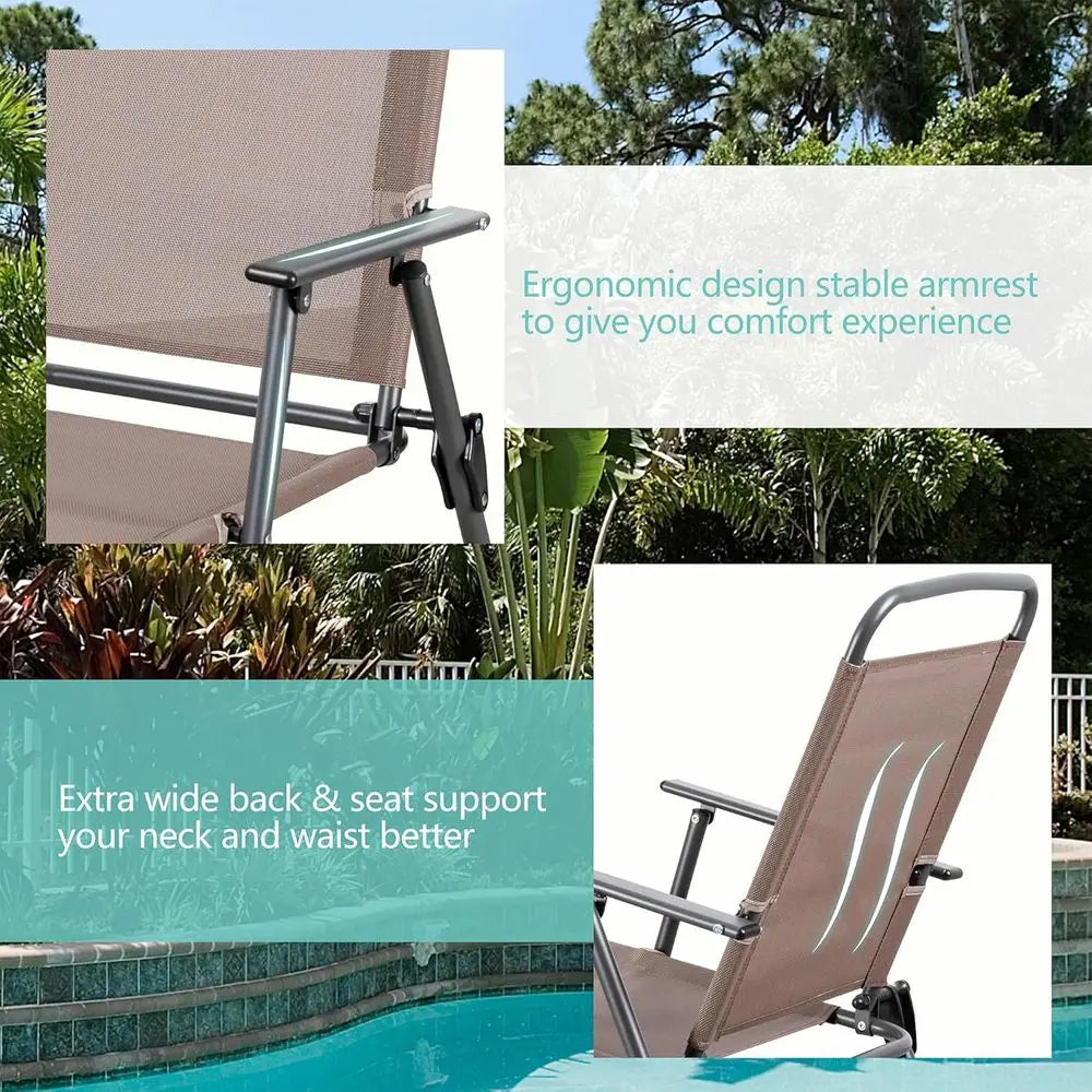 Folding Patio Dining Set All Weather Outdoor Table and Chairs