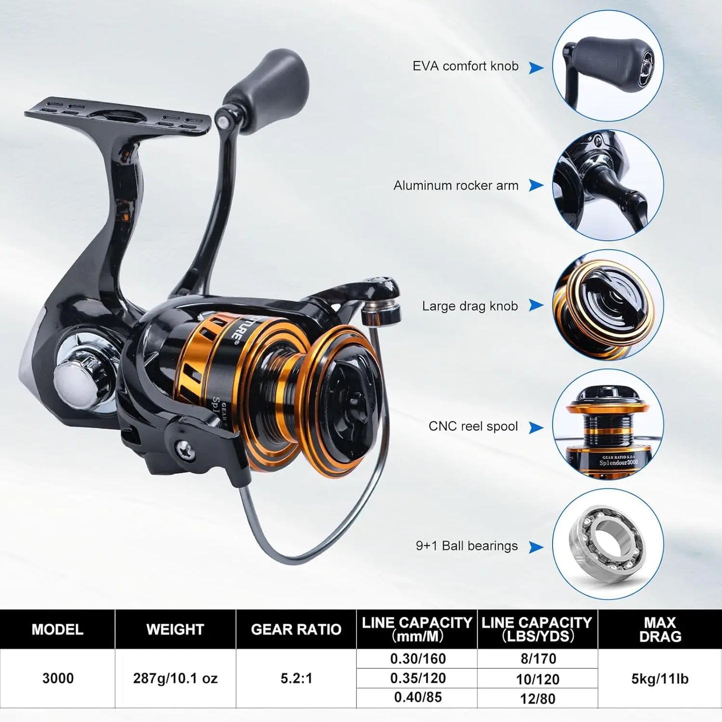 Fishing Rod And Reel Combo Telescopic Pole Spinning Reel Kit