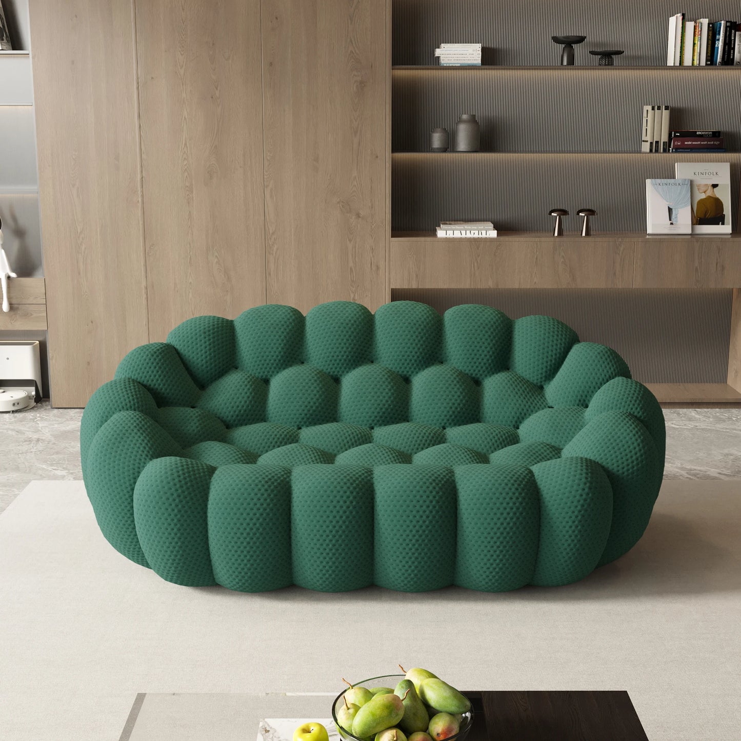 Sdorens Modern Curved Boneless Sofa Loveseat For Living Room