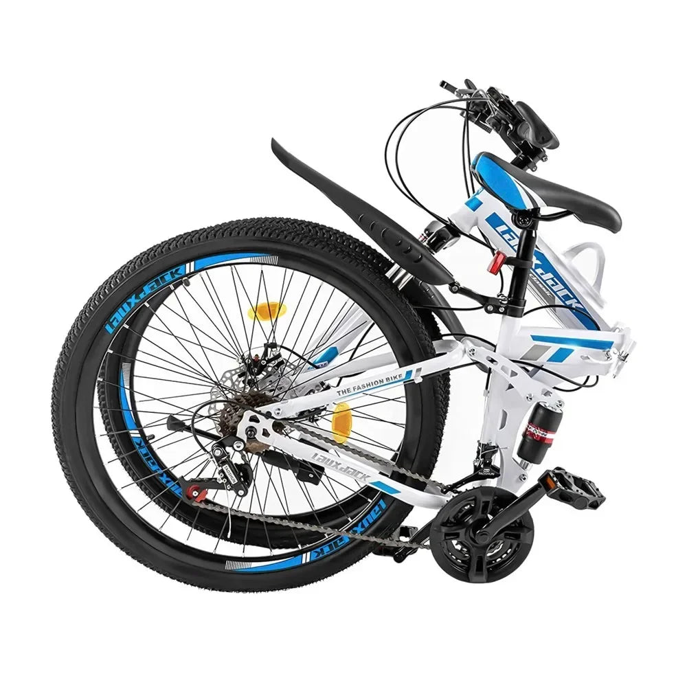 Foldable Mountain Bike For Men 21 Speed With Disc Brakes