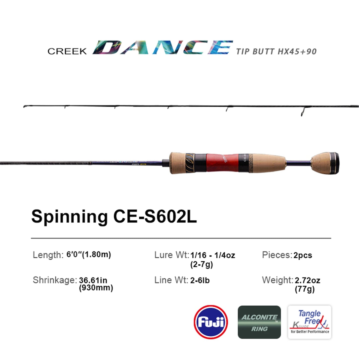 Purelure Creek Dance Trout Rod BFS Casting Ultra Light Travel Spinning
