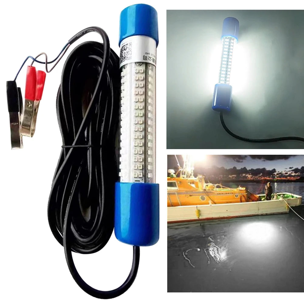 Deemount Submersible Fishing Light 50W Waterproof Bait Finder Lamp 12-24V