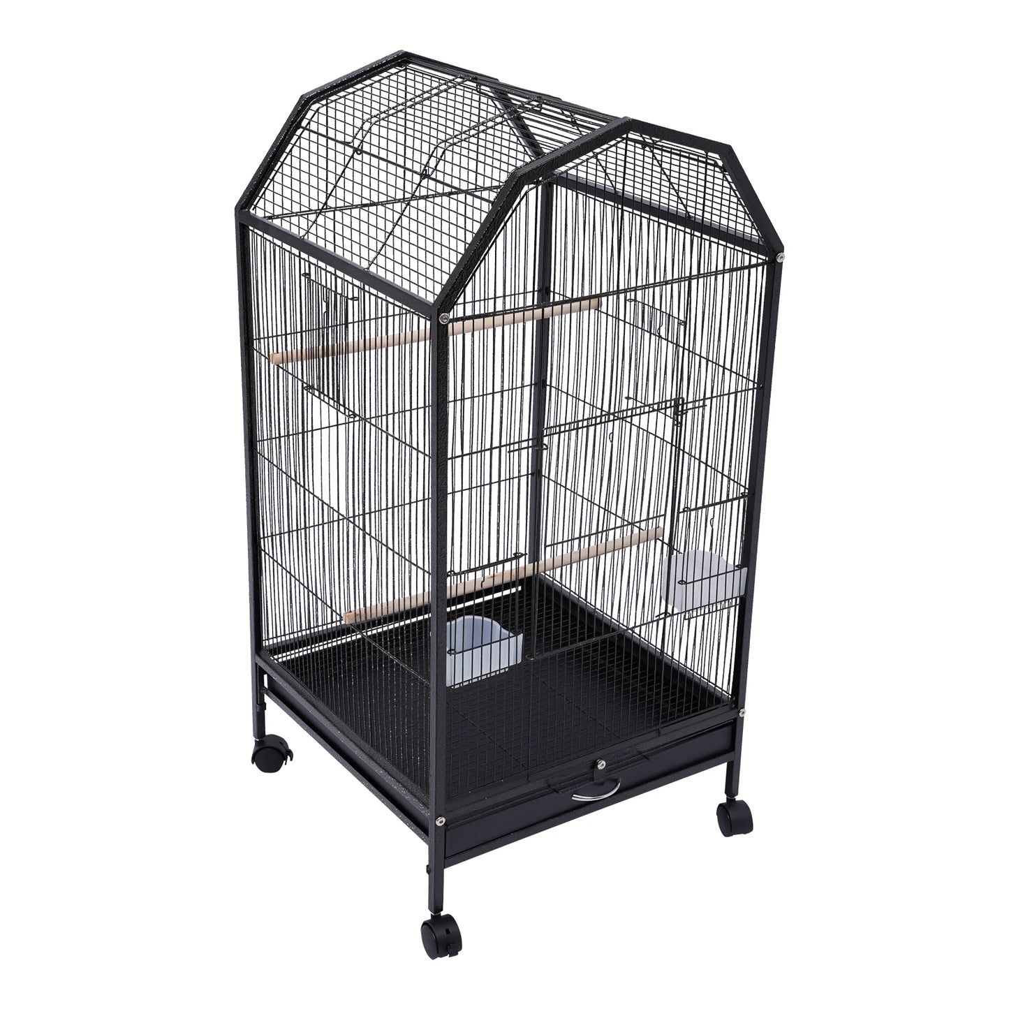 Iron Bird Cage For Parrots Finches Macaws Cockatoos Stand