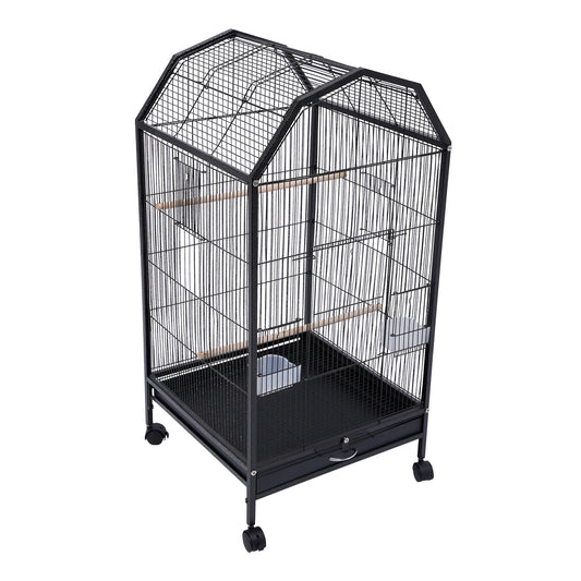 Iron Bird Cage For Parrots Finches Macaws Cockatoos Stand