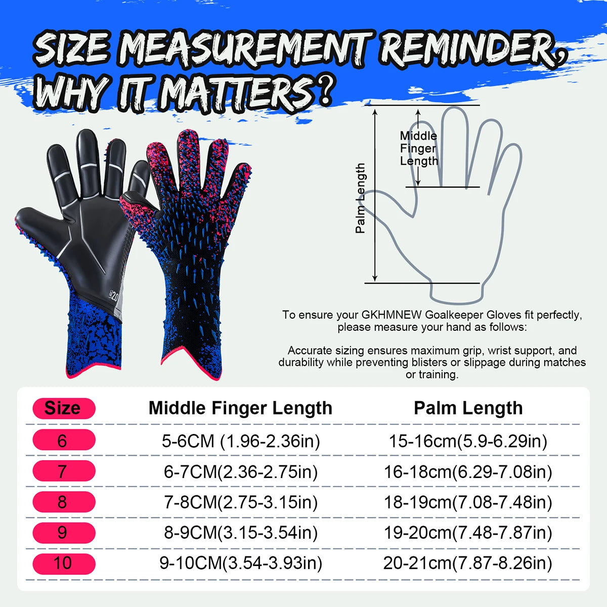 Soccer Goalkeeper Gloves for Kids and Adults with Strong Grips