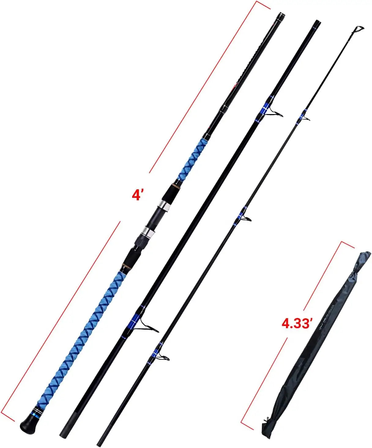 Carbon Travel Surf Spinning Rod Telescopic For Versatile Surf Fishing
