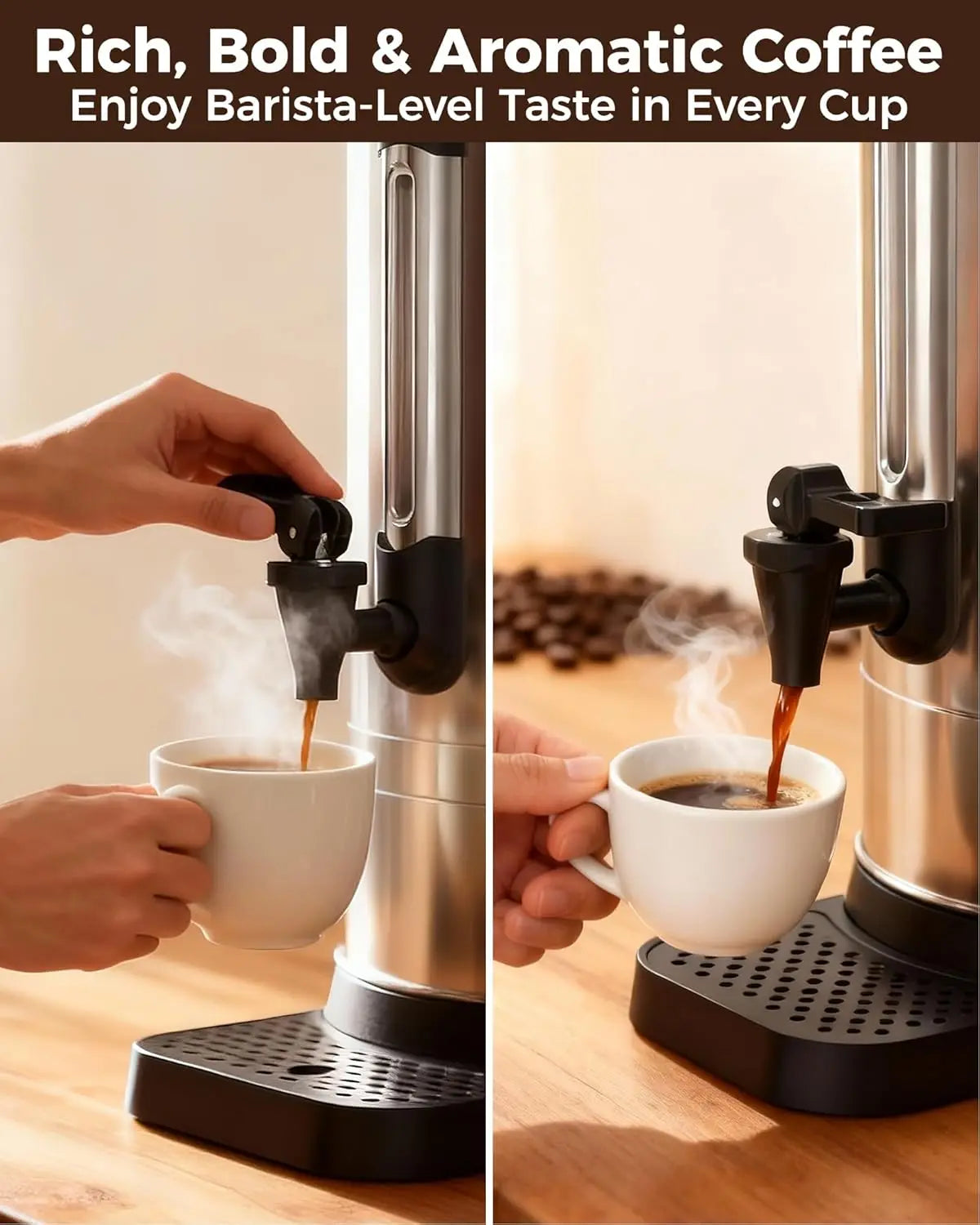 XMSJ 50 Cup Commercial Coffee Urn Stainless Steel Electric