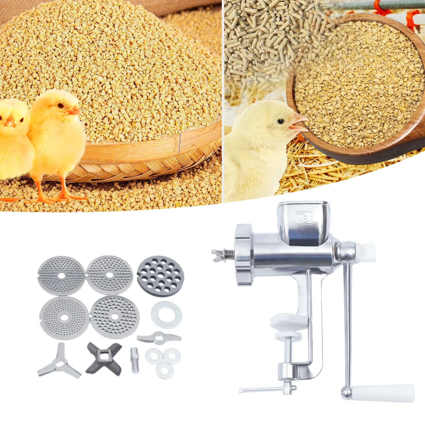 Manual Stainless Steel Bird Food Pellet Maker Pelleting Machine