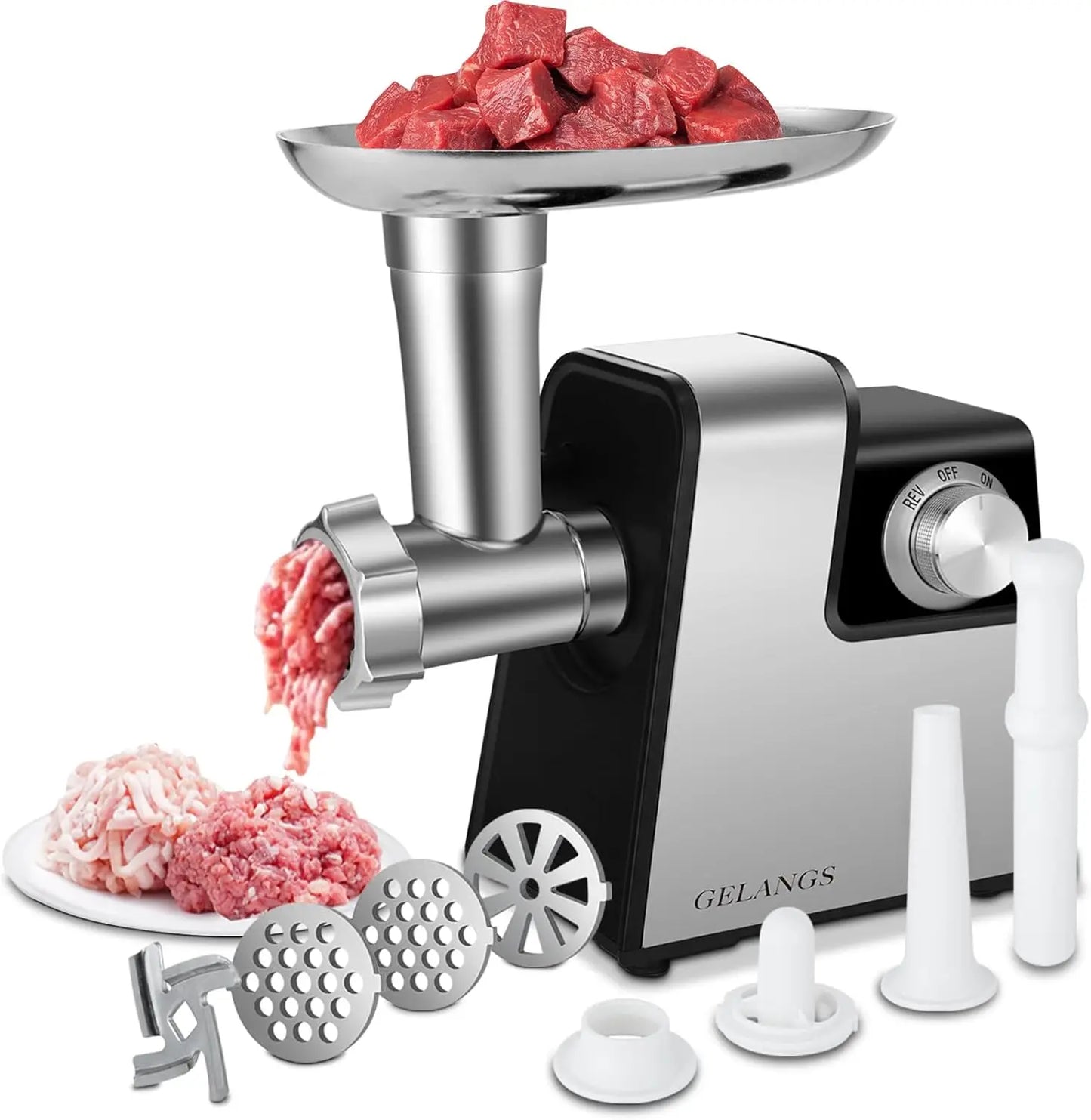 Electric Meat Grinder 350W With Sausage Stuffer Kubbe Kit