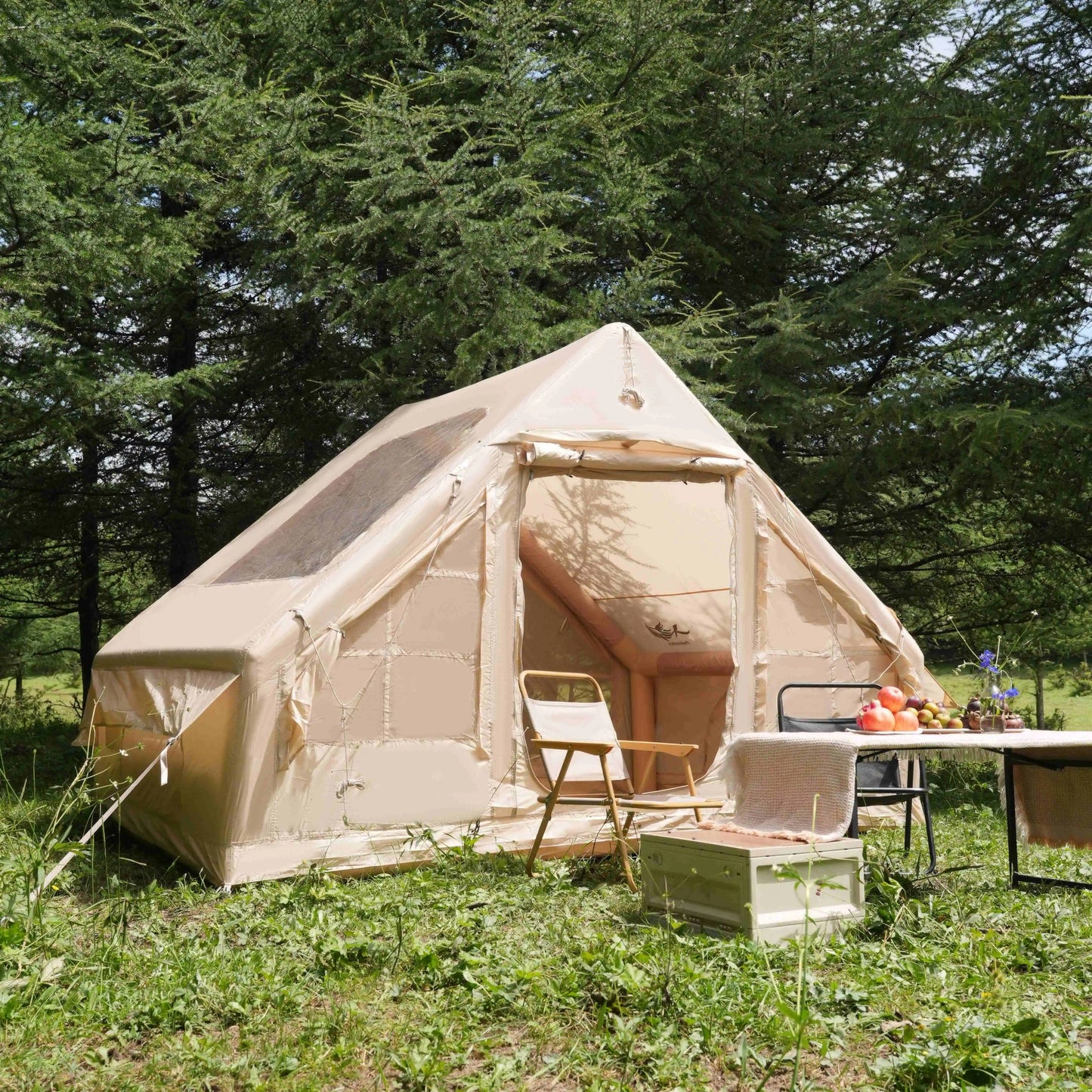 Pakicetus Inflatable Tent With Skylight Quick Setup Family Tent