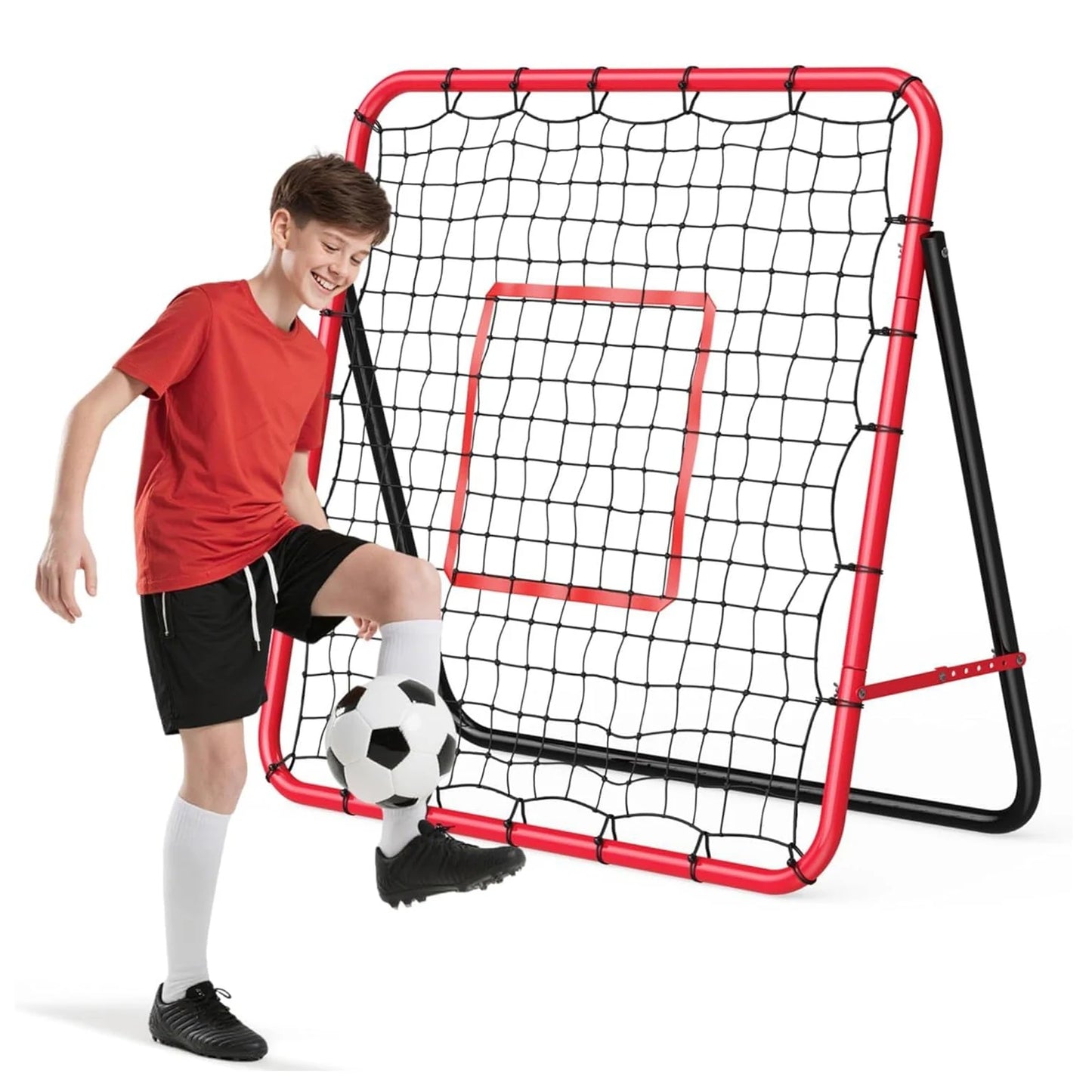 Soccer Rebounder Net With Metal Frame For Backyard Training