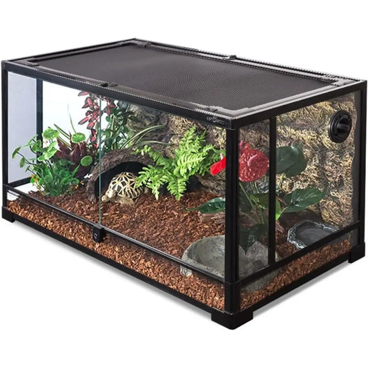 Reptile Terrarium Front Opening Alloy And ABS Breeding Enclosure