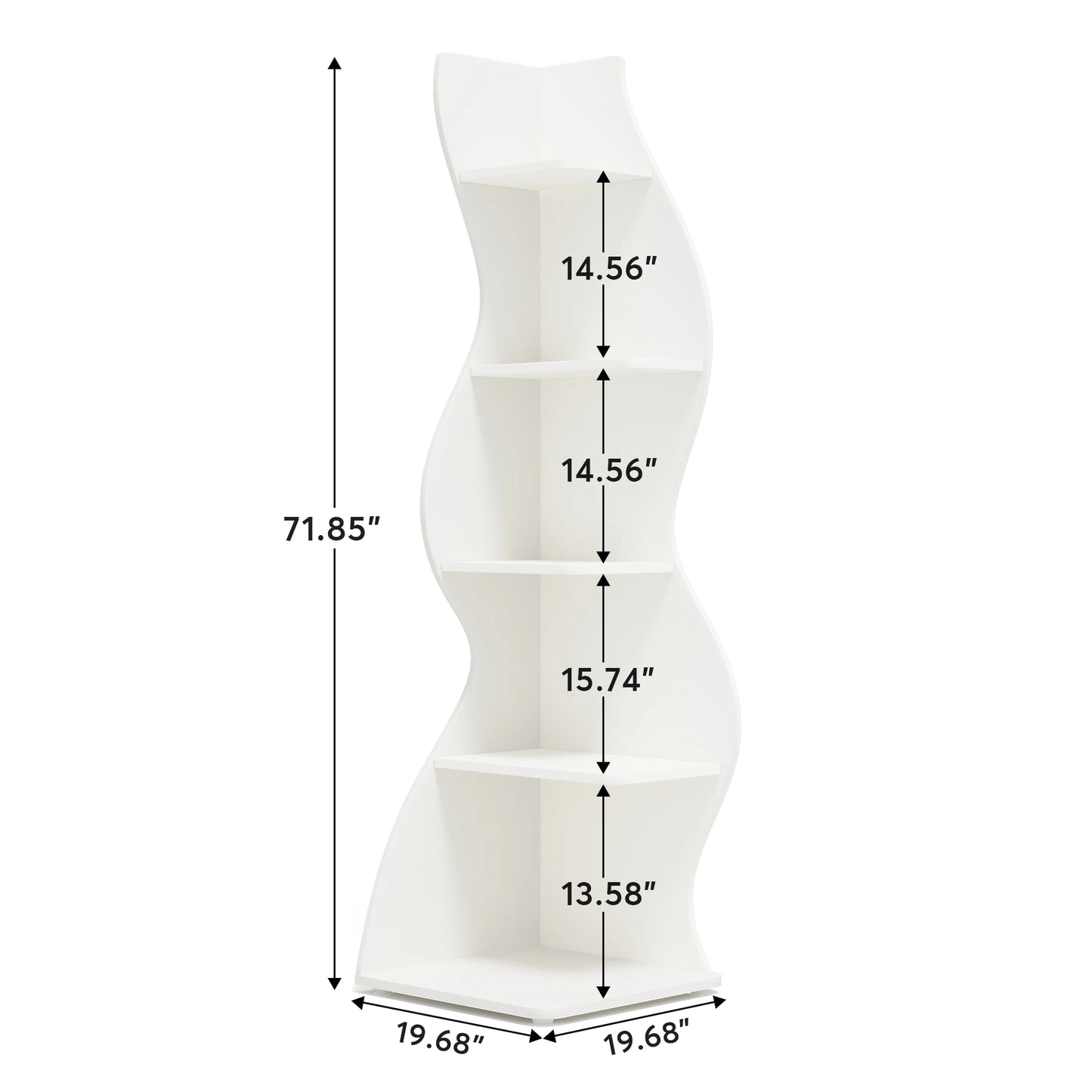 Tribesigns 5-Tier Corner Shelf Wall Bookcase Plant Stand