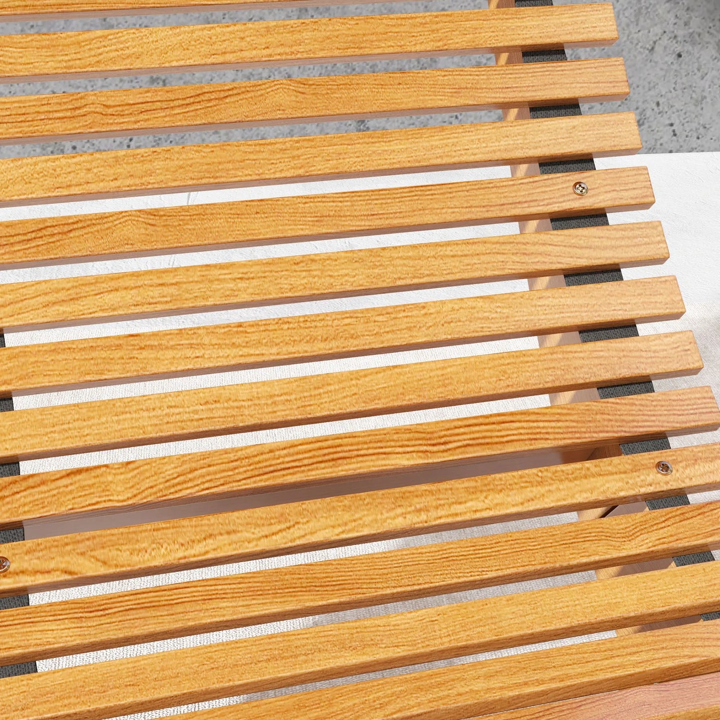 Outsunny Outdoor Rocking Chair With Slatted Teak Seat