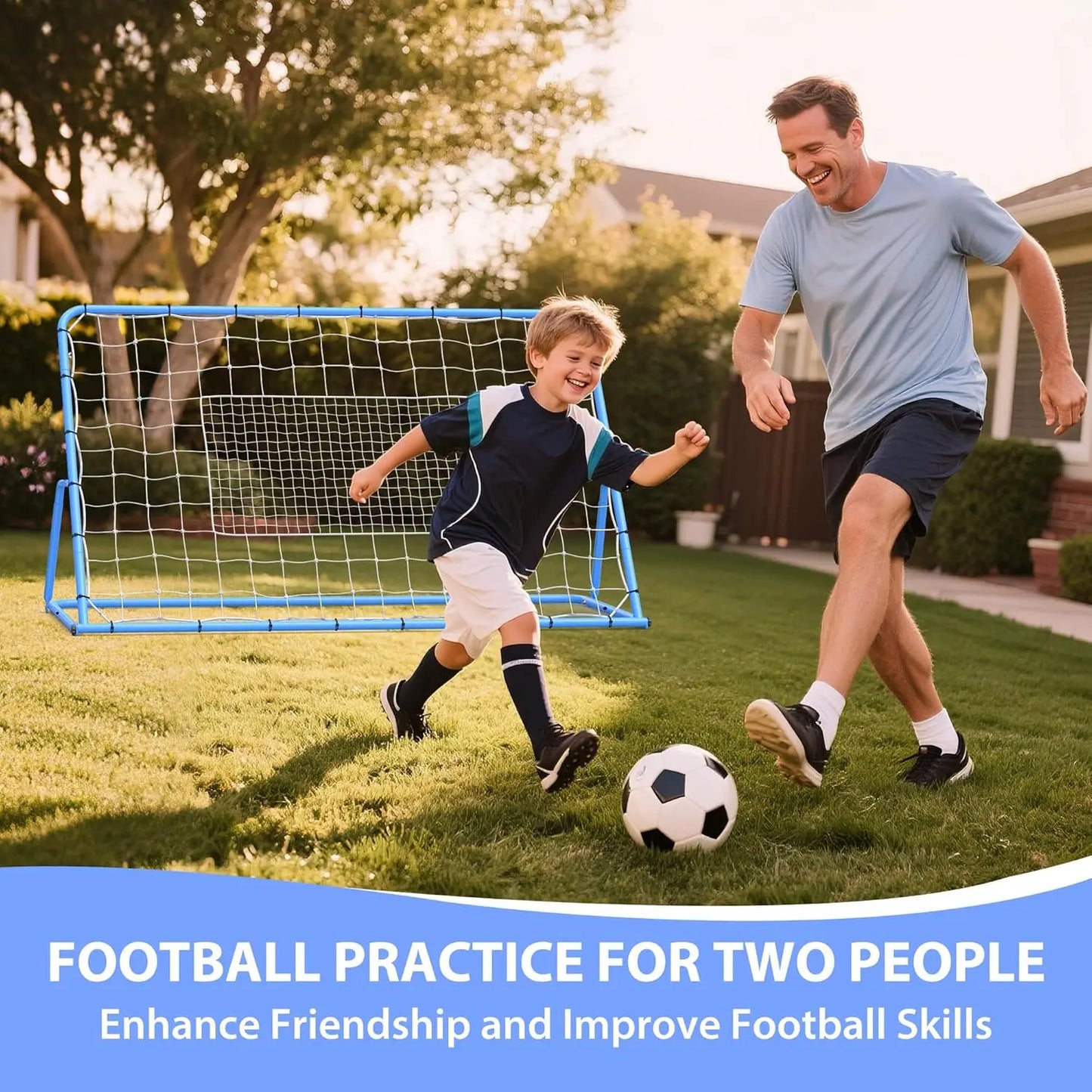 Soccer Rebounder Net Adjustable Angle Foldable Practice Equipment