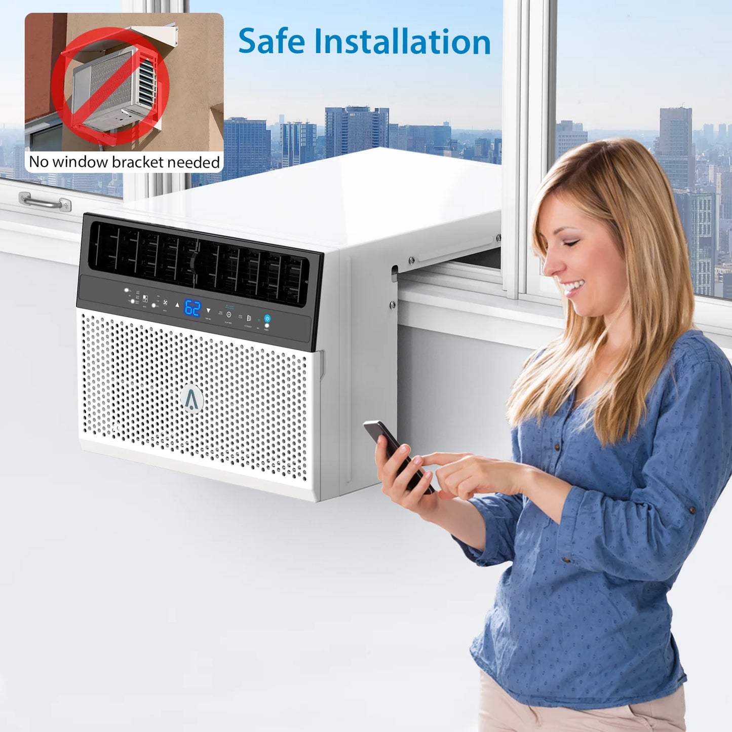 Acekool 6000 BTU Window Air Conditioner With Remote Control