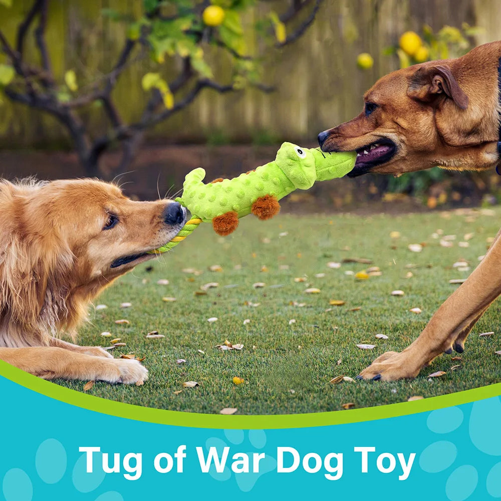 Dog Squeaky Toy Set Tug of War Plush Chew Toys