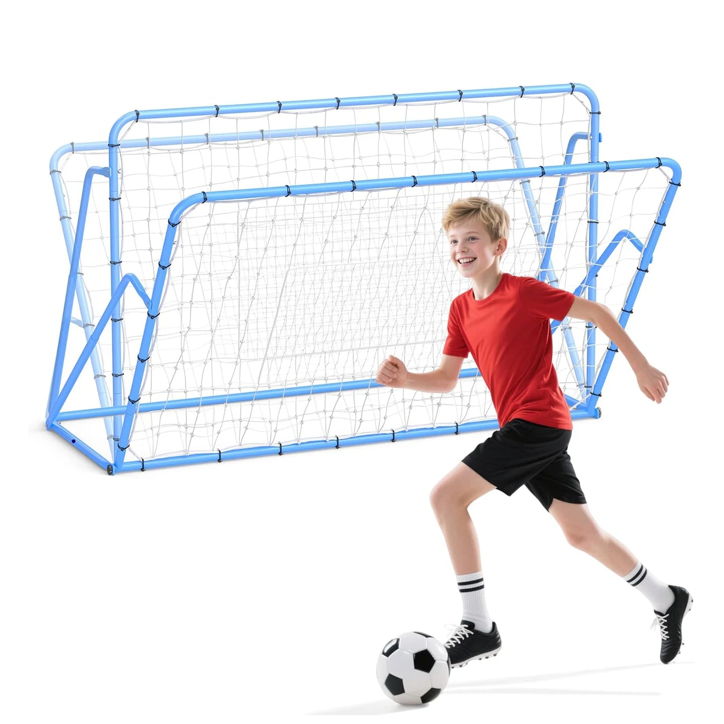 Soccer Rebounder Net Adjustable Angle Foldable Practice Equipment