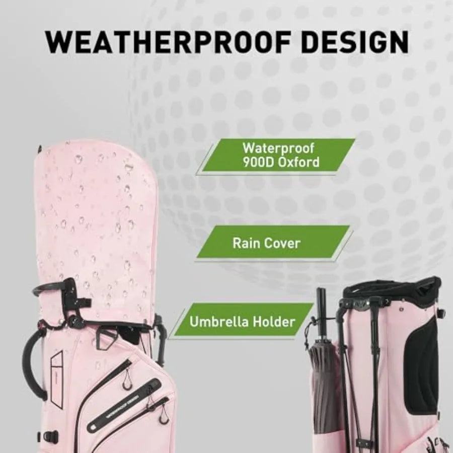 YAO HUI HUANG Golf Stand Bag 14 Way Full Length Dividers Weatherproof