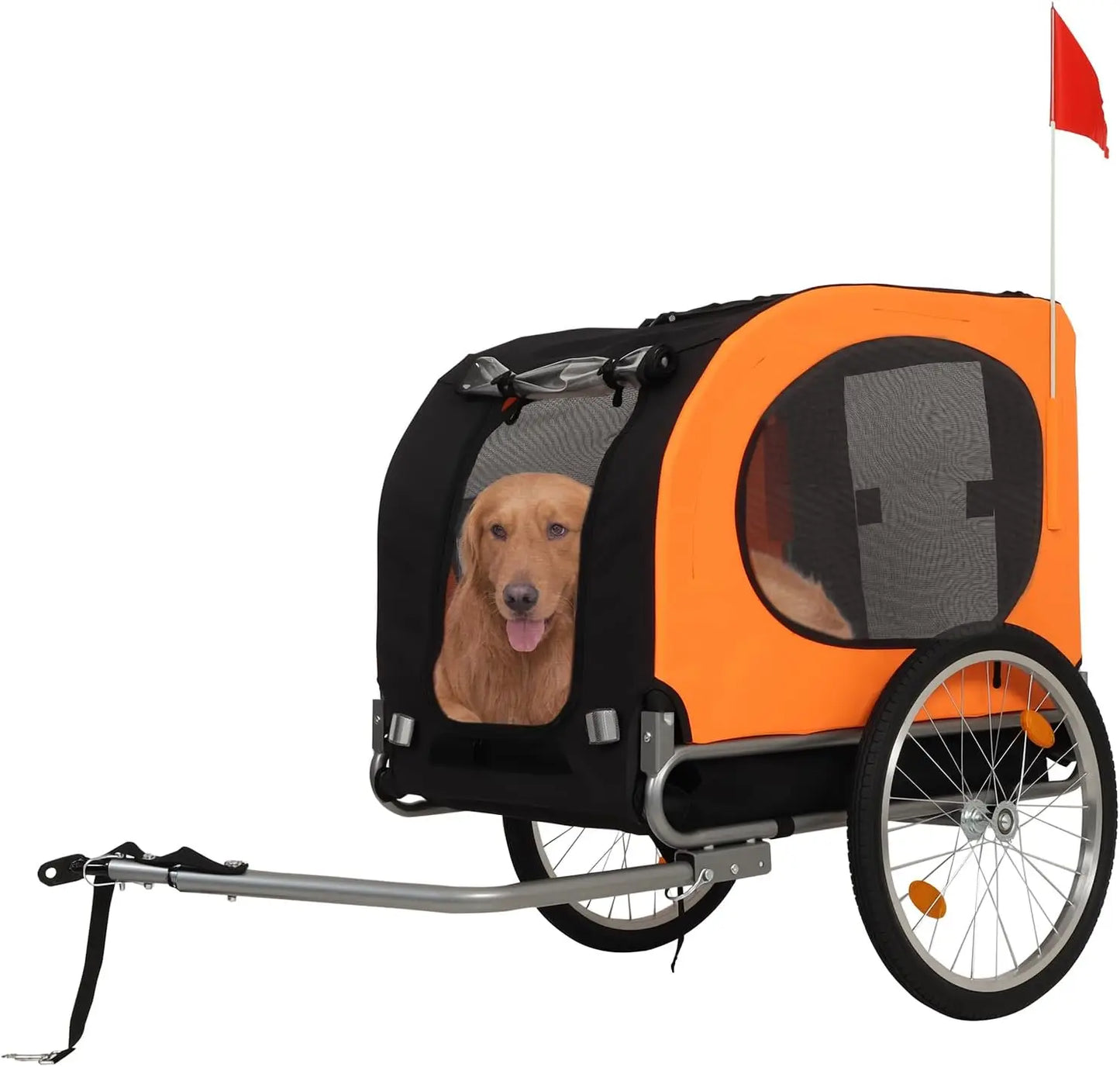 HiMISS Steel Dog Bike Trailer Folding Universal Pet Cart