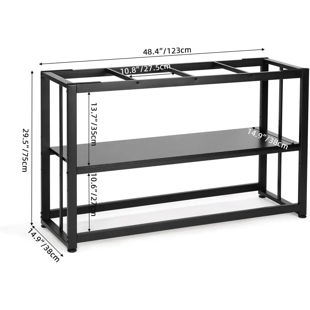 Heavy Duty Stainless Steel Two Tier Fish Tank Stand Aquariums