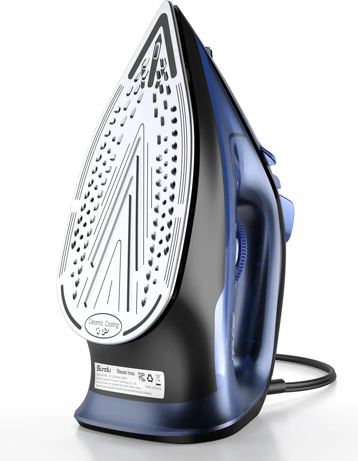 XMSJ Steam Iron With Ceramic Soleplate 1500W Auto Off