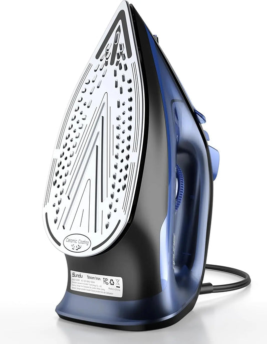 XMSJ Steam Iron With Ceramic Soleplate 1500W Auto Off