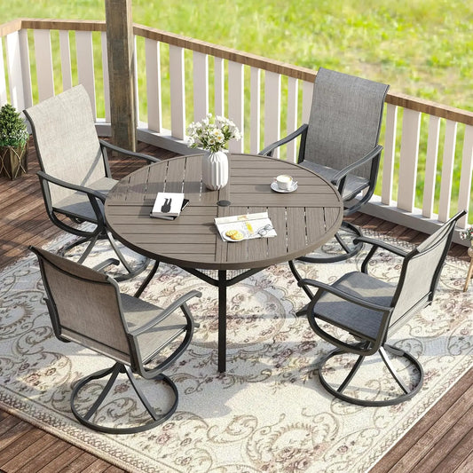 Five Piece Patio Dining Set For Four With Outdoor Table