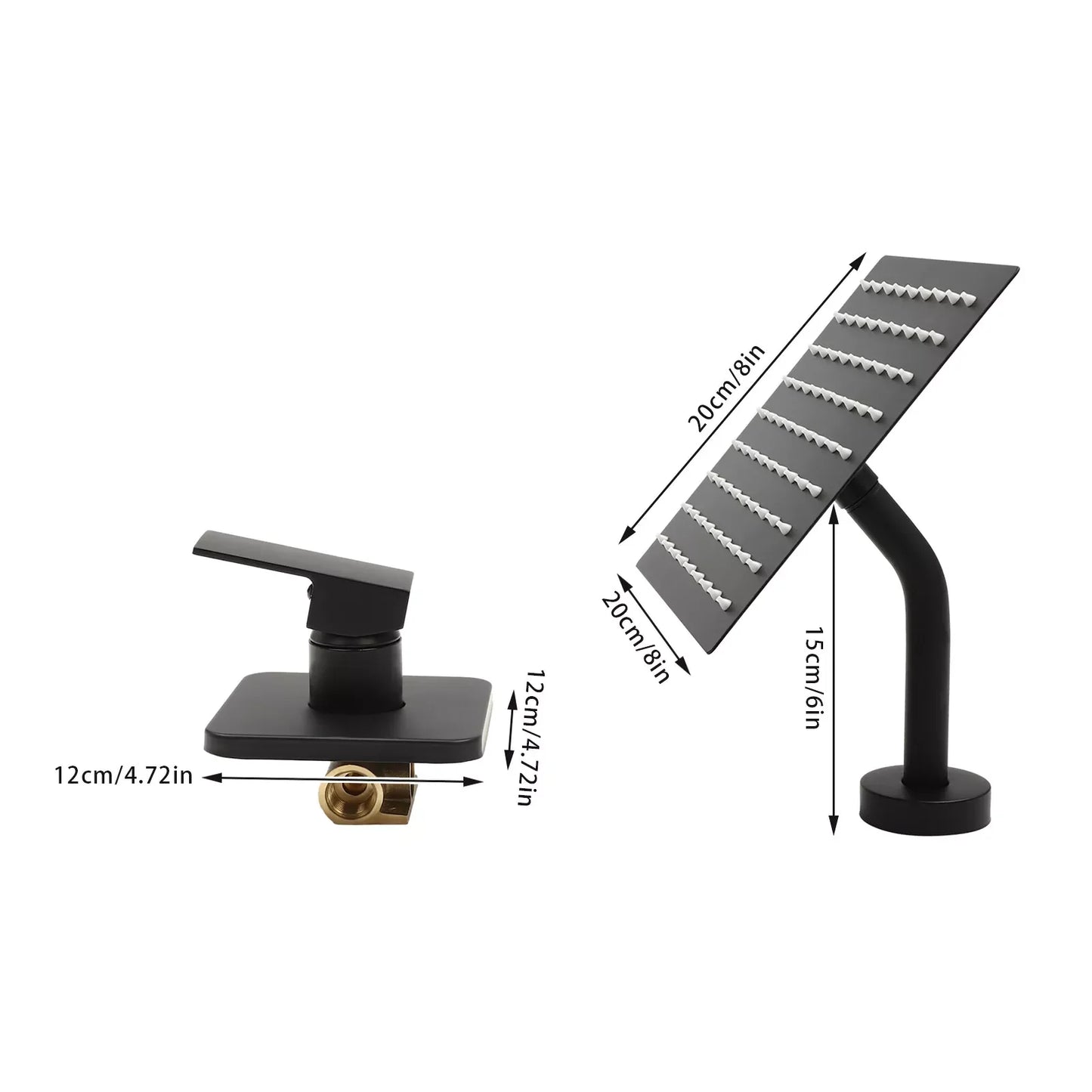 Shower Faucet Set Rain Shower System Trim Kit With Valve