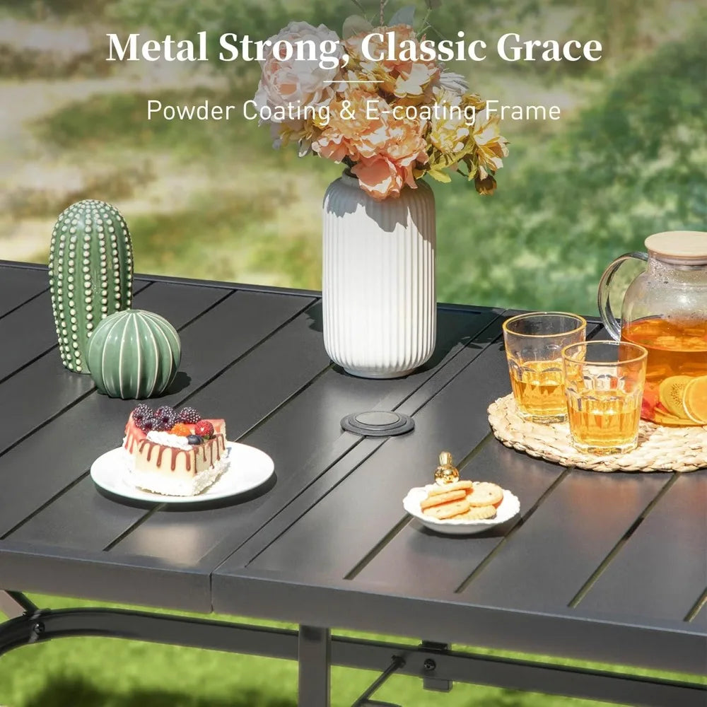 7-Piece Patio Dining Set With Woven Rattan Chairs And Cushions