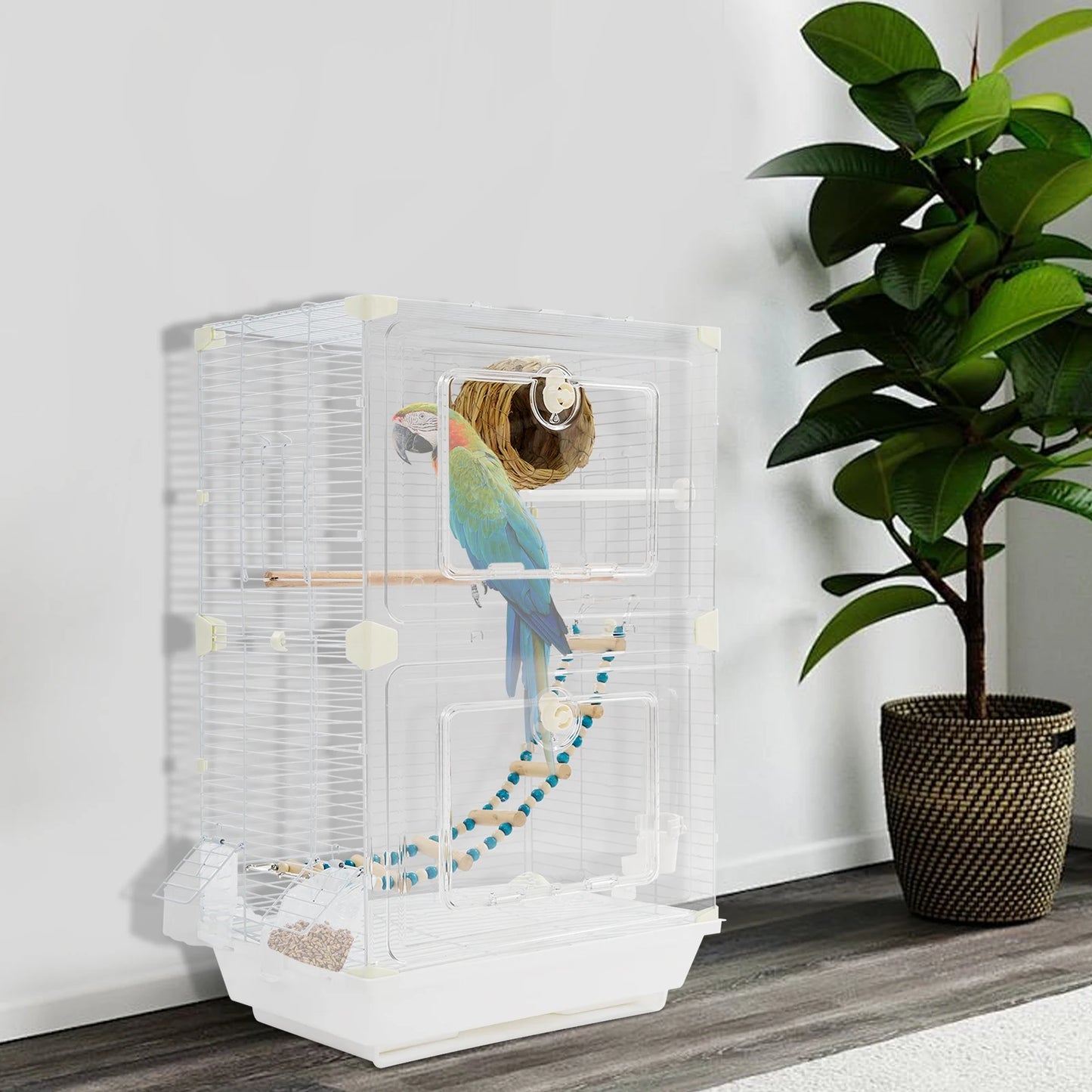 Freestanding Iron Bird Cage House for Living Rooms Balconies