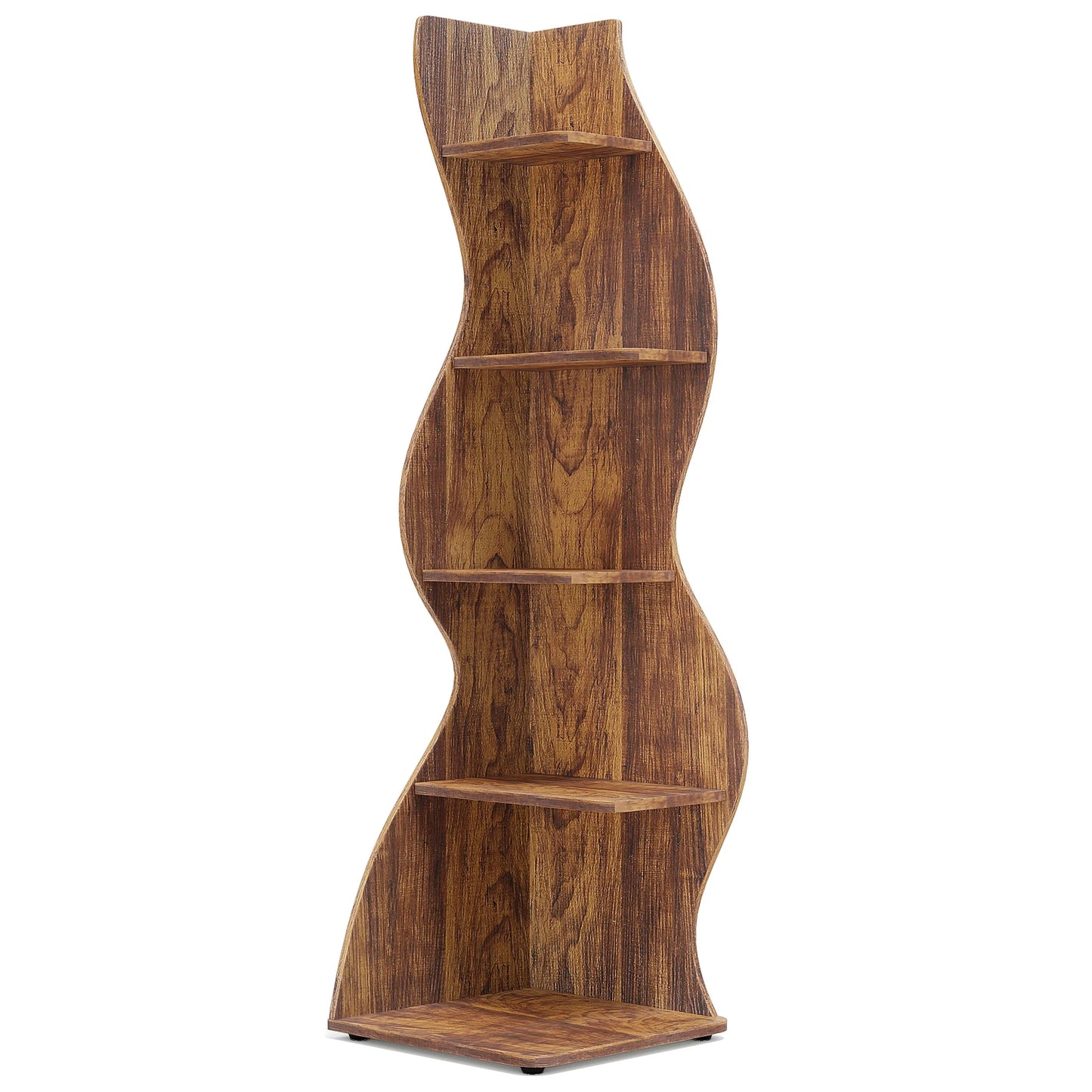 Tribesigns 5-Tier Corner Shelf Wall Bookcase Plant Stand