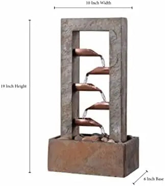Slate Copper Indoor Table Waterfall Fountain For Relaxing Home Decor