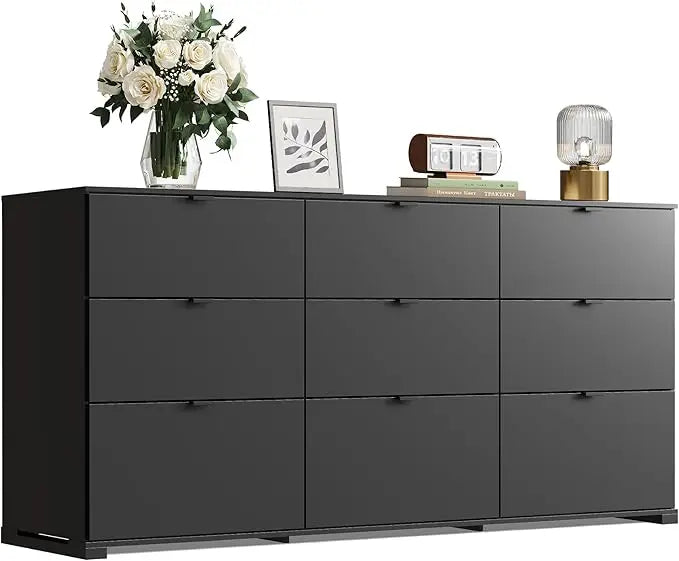 9 Drawer Dressers Modern Wood Chest With Metal Handles