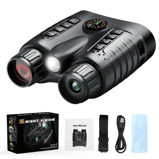 Letcmoi 4K Night Vision Binoculars With 8X Digital Zoom