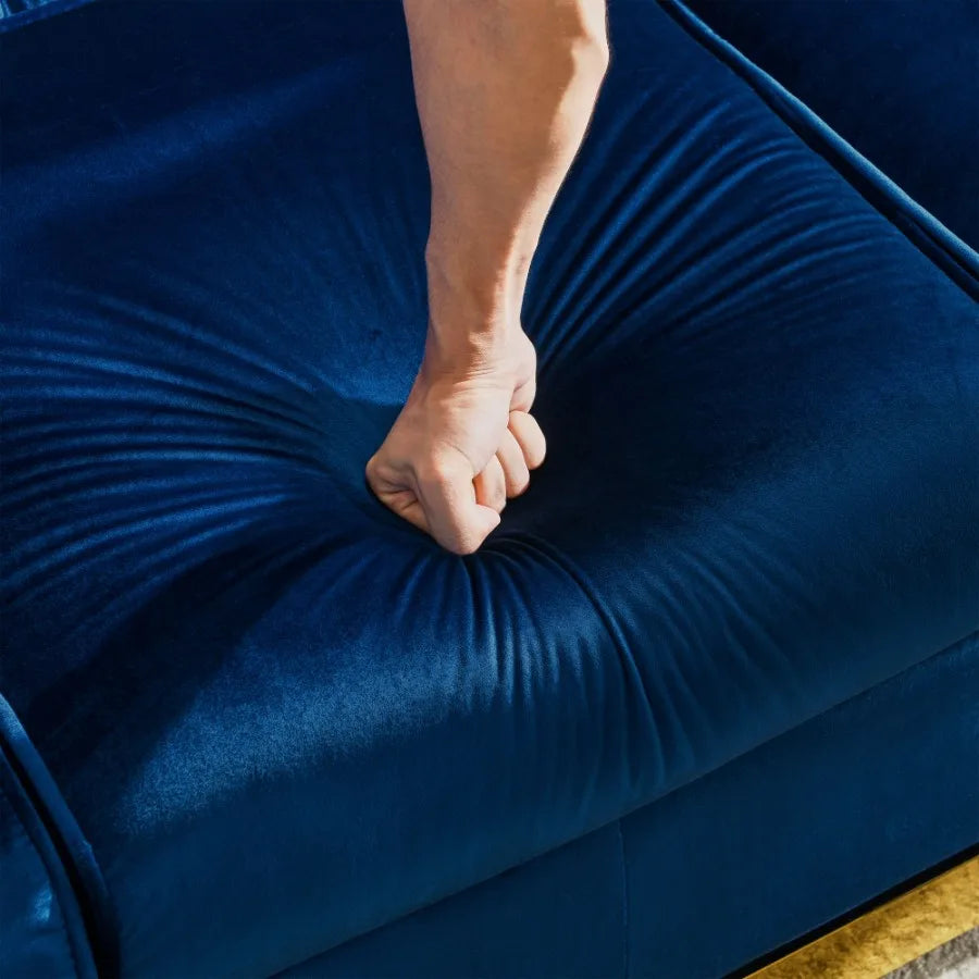 Velvet Chesterfield Sofa Set Luxury Tufted Collection